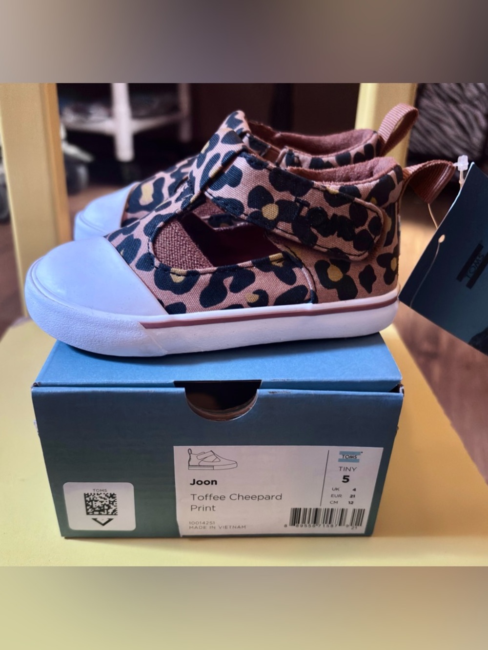 TOMS Kids Joon Toffee Leopard Print Shoes
